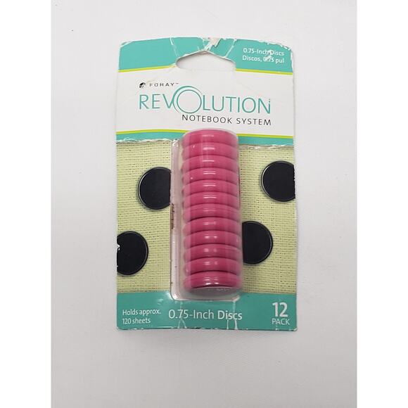 Foray Revolution Notebook System 12 - 0.75 in Discs Pink - Picture 1 of 2